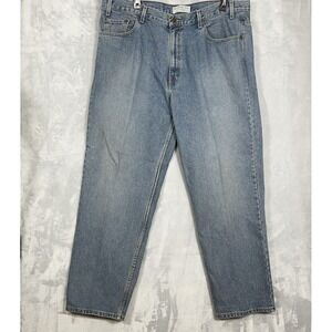 Levi Strauss Jeans Men 42x32 Blue Denim Signature Loose Relaxed Casual